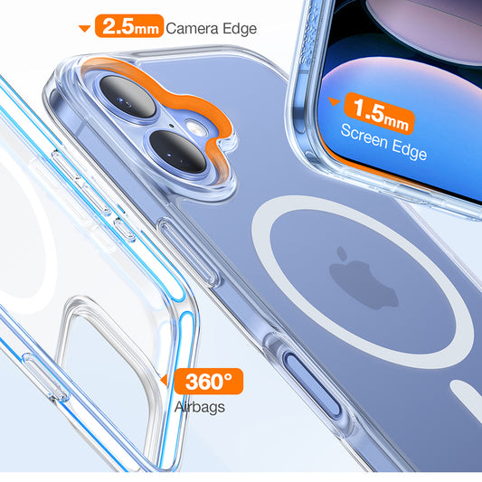 Futrola MagSafe za Apple iPhone 16 Plus, Torras, Diamond, Transparentna