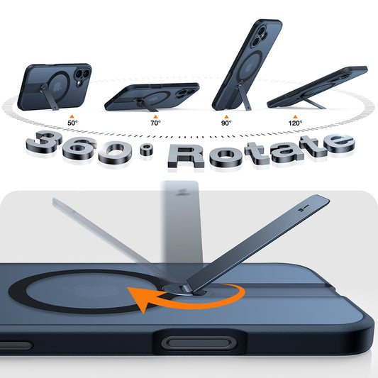 Futrola MagSafe za Apple iPhone 16 Plus, Torras, Pstand Spin, Crna
