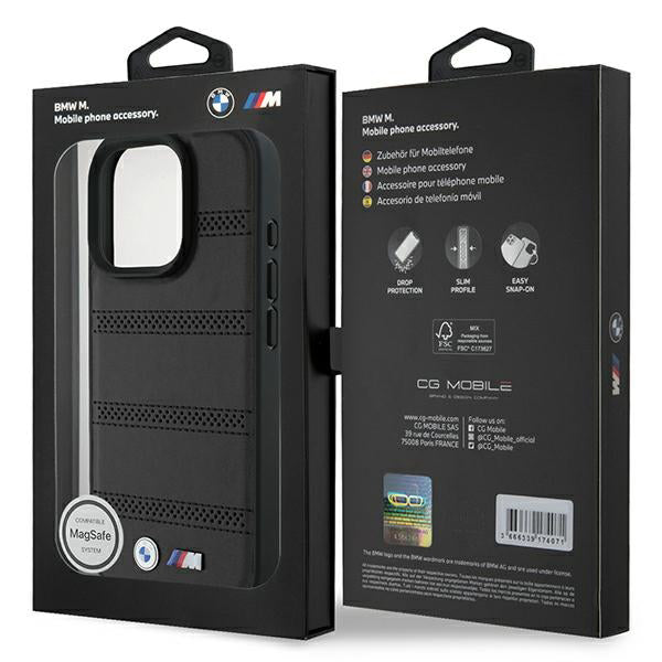 Futrola MagSafe za Apple iPhone 16 Pro, BMW, M Perforated And Stitched Line, Crna