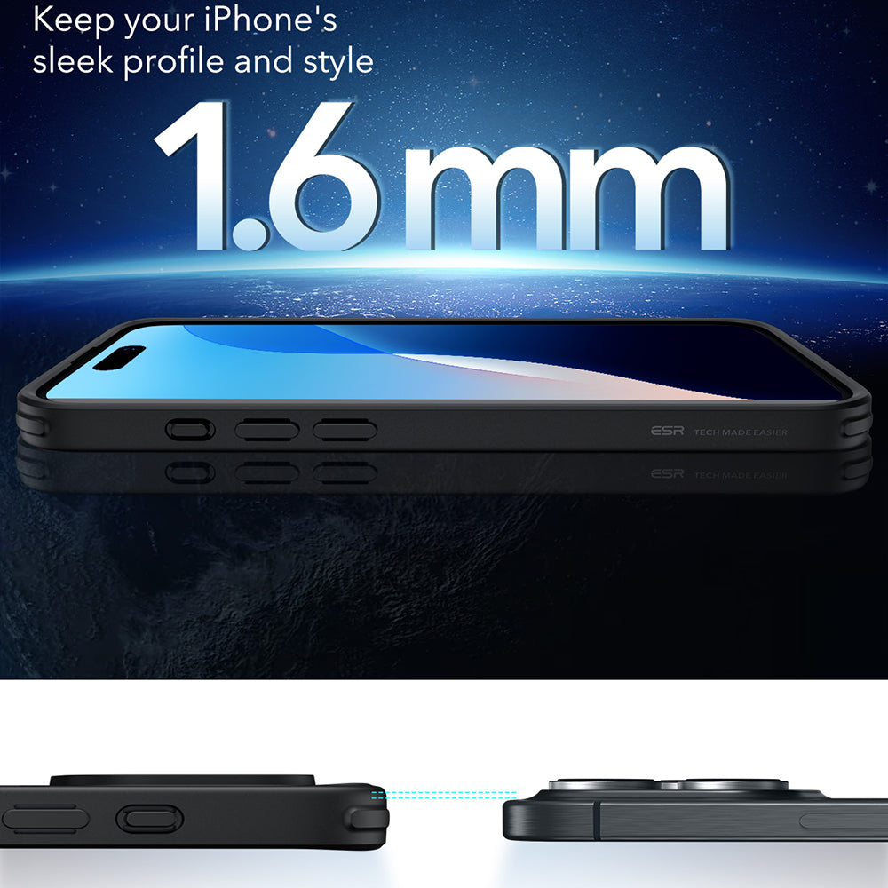 Husa MagSafe za Apple iPhone 16 Pro, ESR, Classic Hybrid, Crna Satenasta