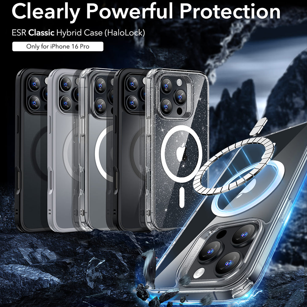 Futrola MagSafe za Apple iPhone 16 Pro, ESR, Classic Hybrid, Satinirano Transparentna