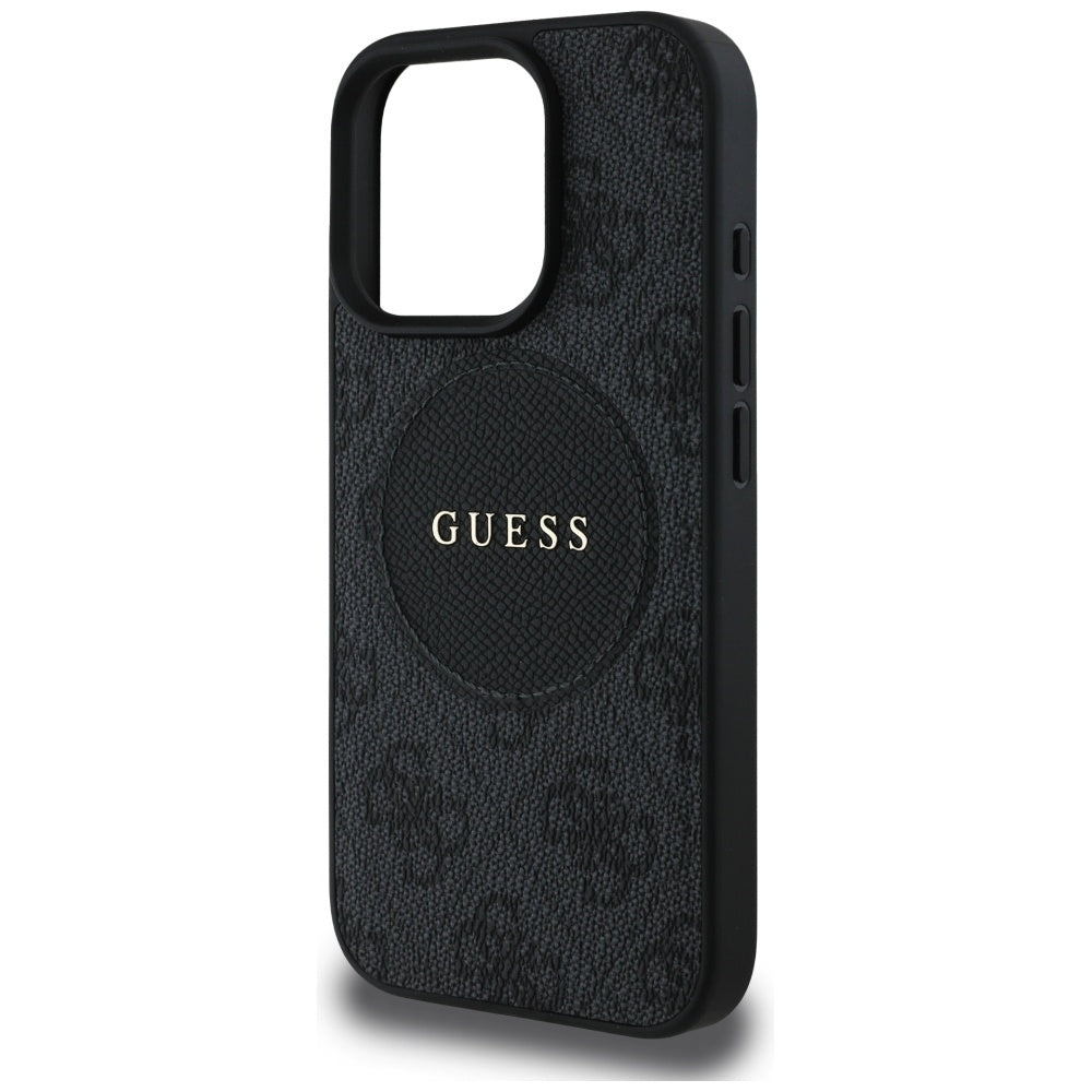 Futrola MagSafe za Apple iPhone 16 Pro, Guess, 4G Circle Classic Logo, Crna