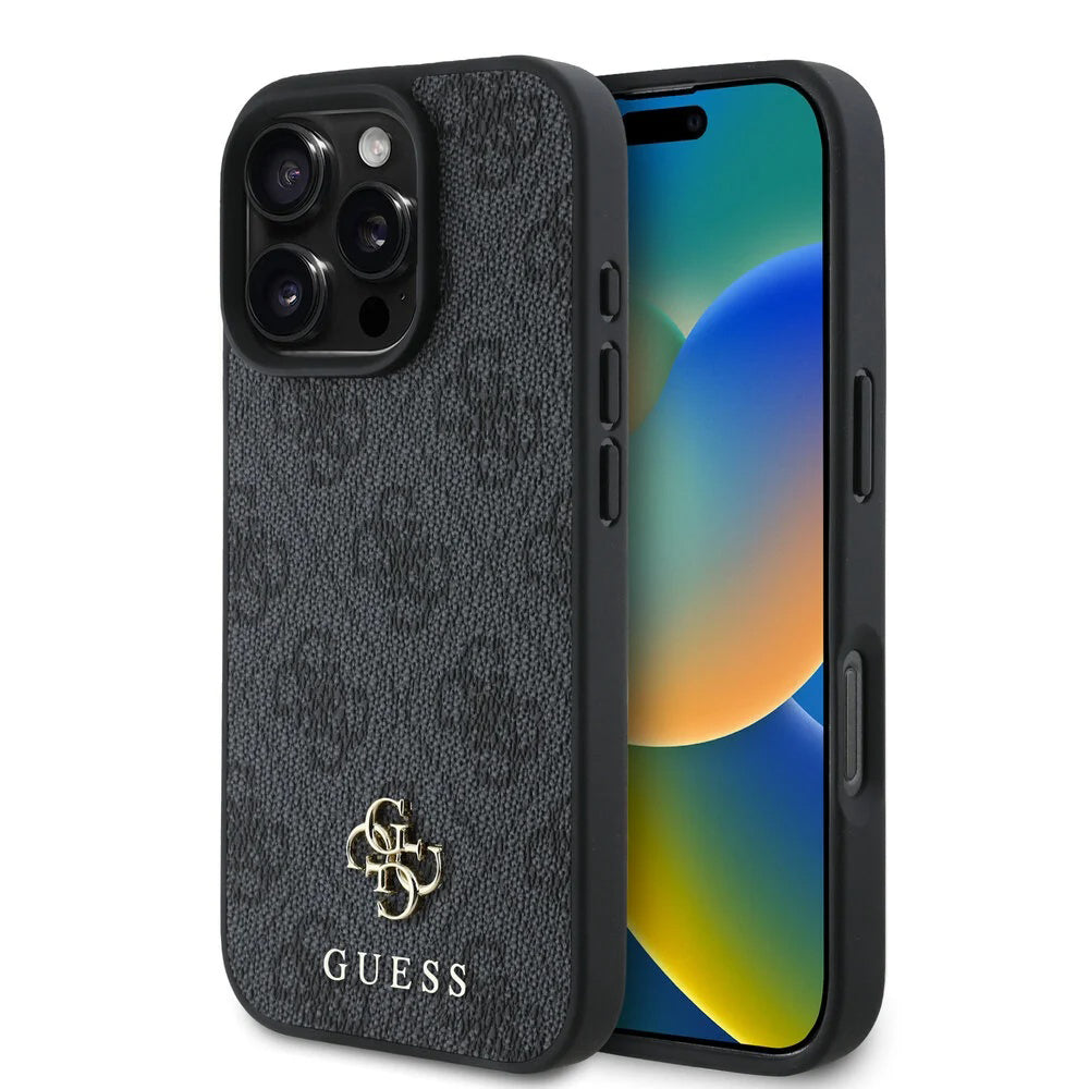 Futrola MagSafe za Apple iPhone 16 Pro, Guess, 4G Classic, Crna