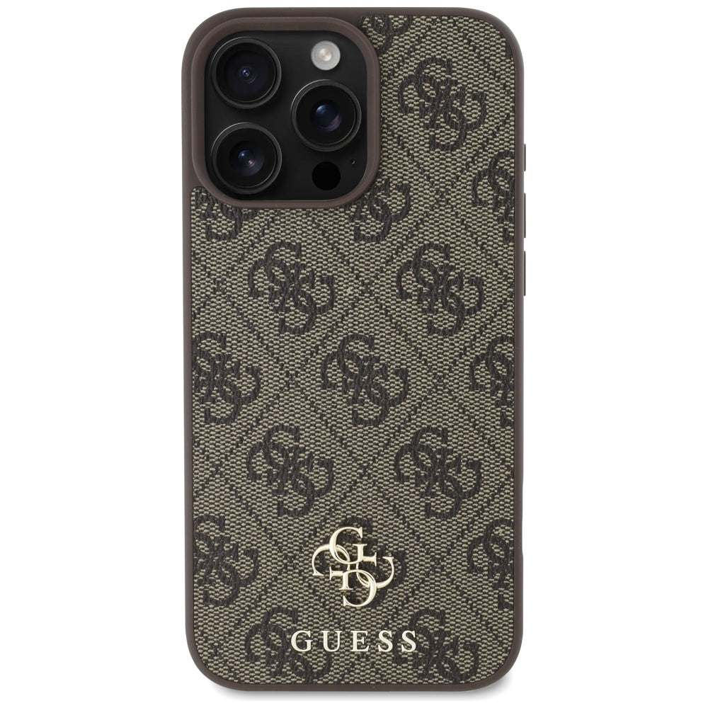 Futrola MagSafe za Apple iPhone 16 Pro, Guess, 4G Small and Classic Logo, Braon