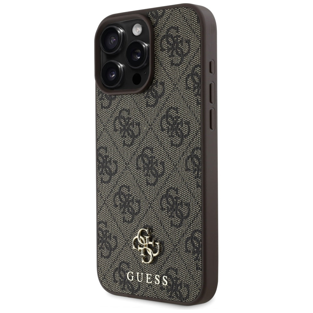 Futrola MagSafe za Apple iPhone 16 Pro, Guess, 4G Small and Classic Logo, Braon