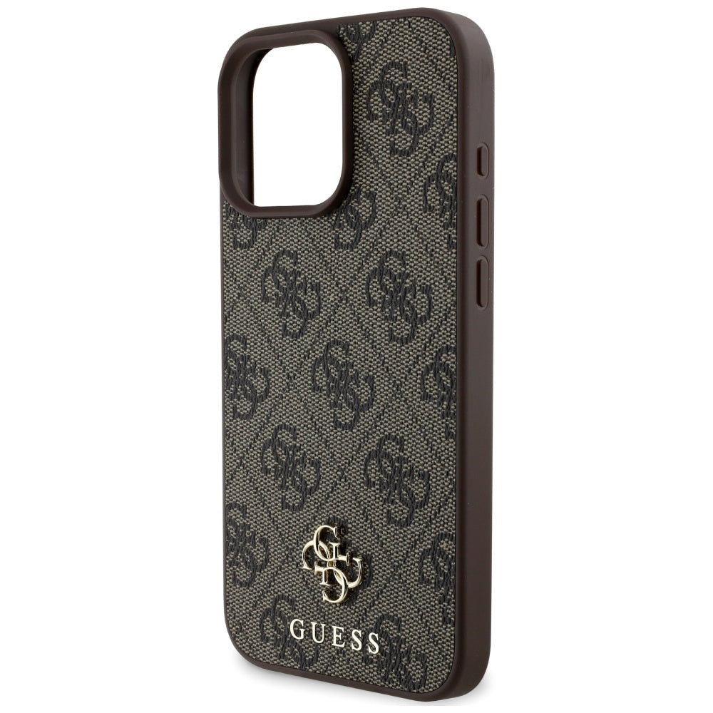 Futrola MagSafe za Apple iPhone 16 Pro, Guess, 4G Small and Classic Logo, Braon