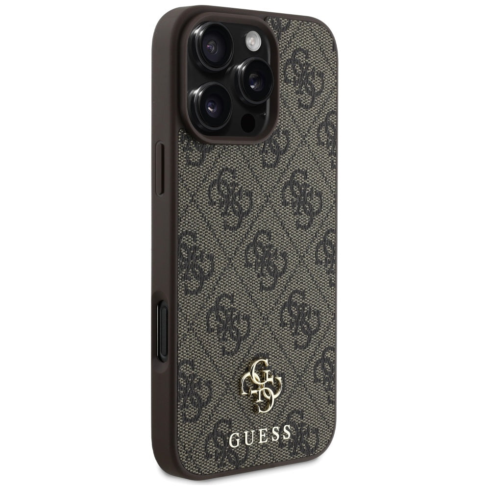 Futrola MagSafe za Apple iPhone 16 Pro, Guess, 4G Small and Classic Logo, Braon