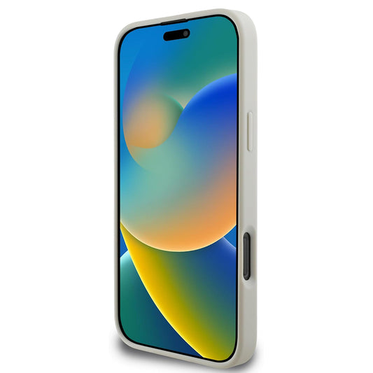 Futrola MagSafe za Apple iPhone 16 Pro, Guess, Grained Gold Ring, Bež