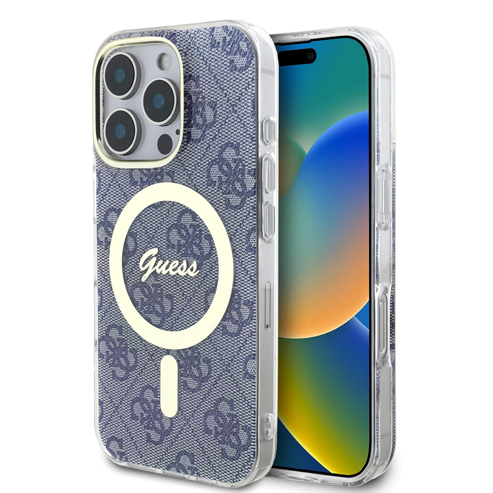 Futrola MagSafe za Apple iPhone 16 Pro, Guess, IML 4G, Plava