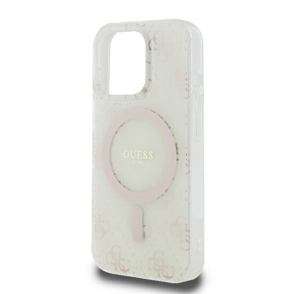 Futrola MagSafe za Apple iPhone 16 Pro, Guess, IML 4G Background, Bela