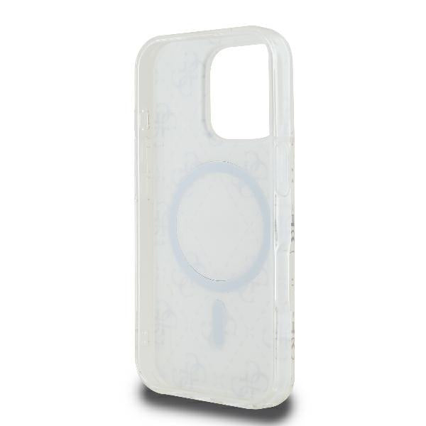 Futrola MagSafe za Apple iPhone 16 Pro, Guess, IML 4G Background, Bela