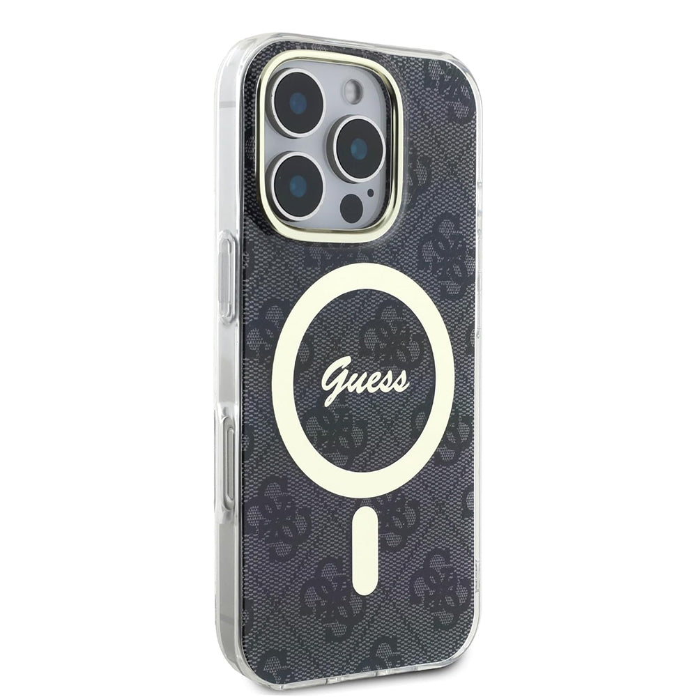 Futrola MagSafe za Apple iPhone 16 Pro, Guess, IML 4G, Crna