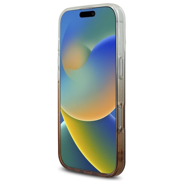 Futrola MagSafe za Apple iPhone 16 Pro, Guess, IML Glitter Gradient, Braon