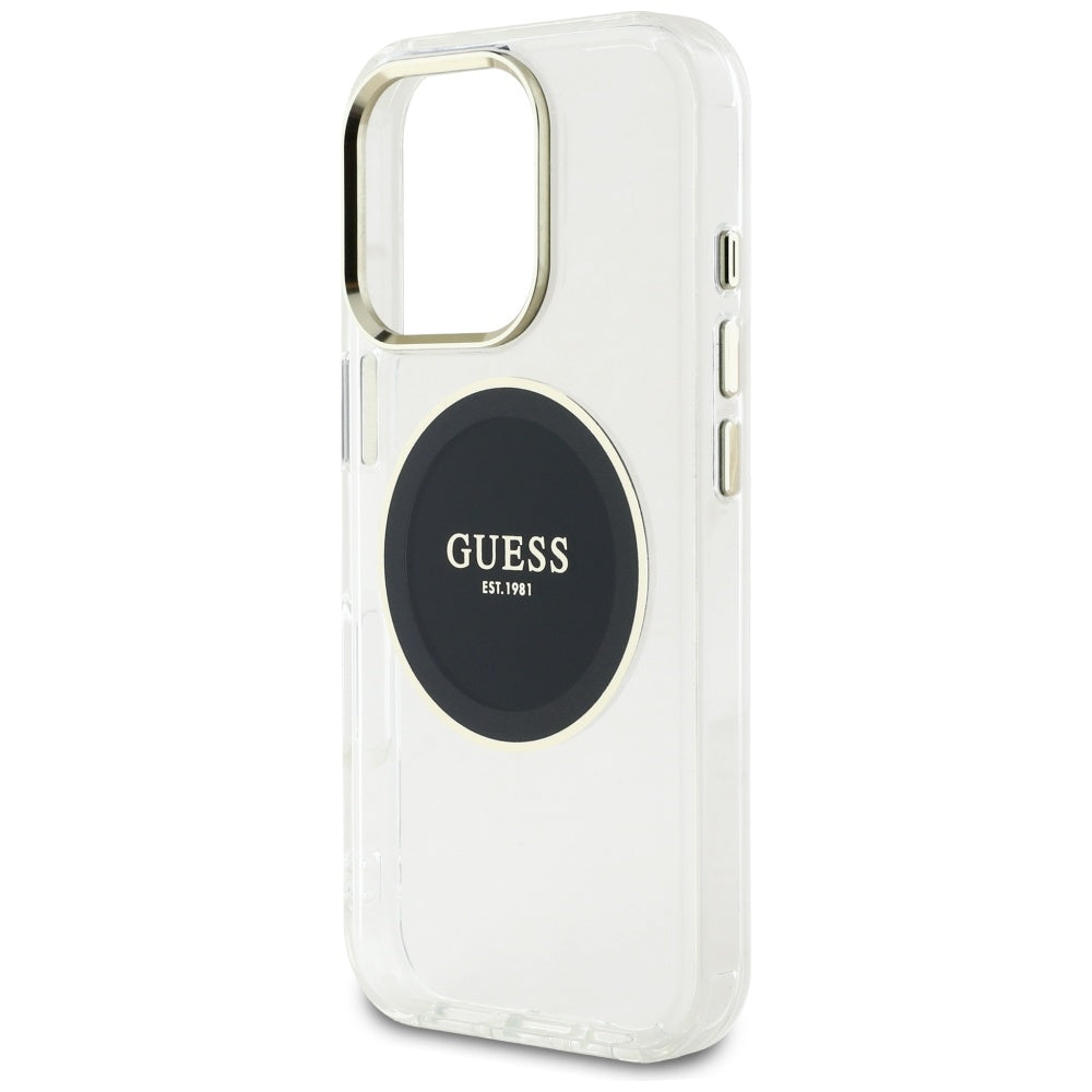 Futrola MagSafe za Apple iPhone 16 Pro, Guess, IML Metal Colored Circle, Crna