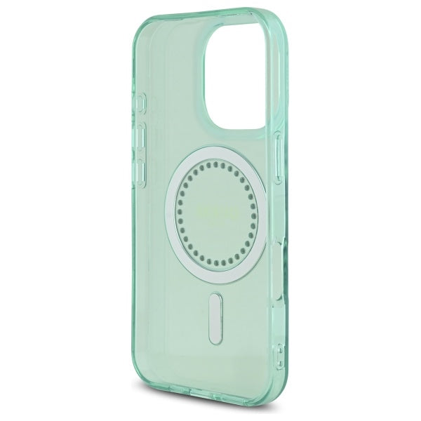 Futrola MagSafe za Apple iPhone 16 Pro, Guess, IML Rhinestone, Zelena