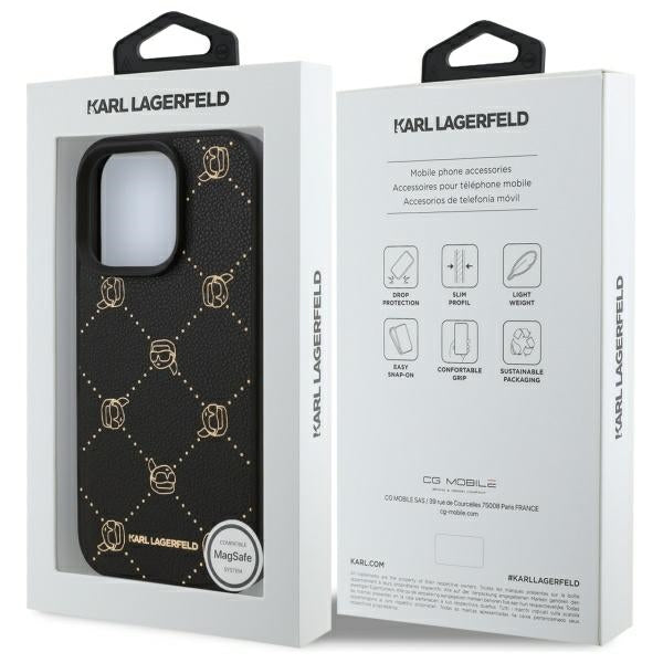 Futrola MagSafe za Apple iPhone 16 Pro, Karl Lagerfeld, Karl's Head, Crna