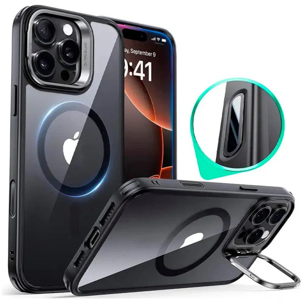 Futrola MagSafe za Apple iPhone 16 Pro Max, ESR, Classic Hybrid Kickstand Slide, Crno Providna