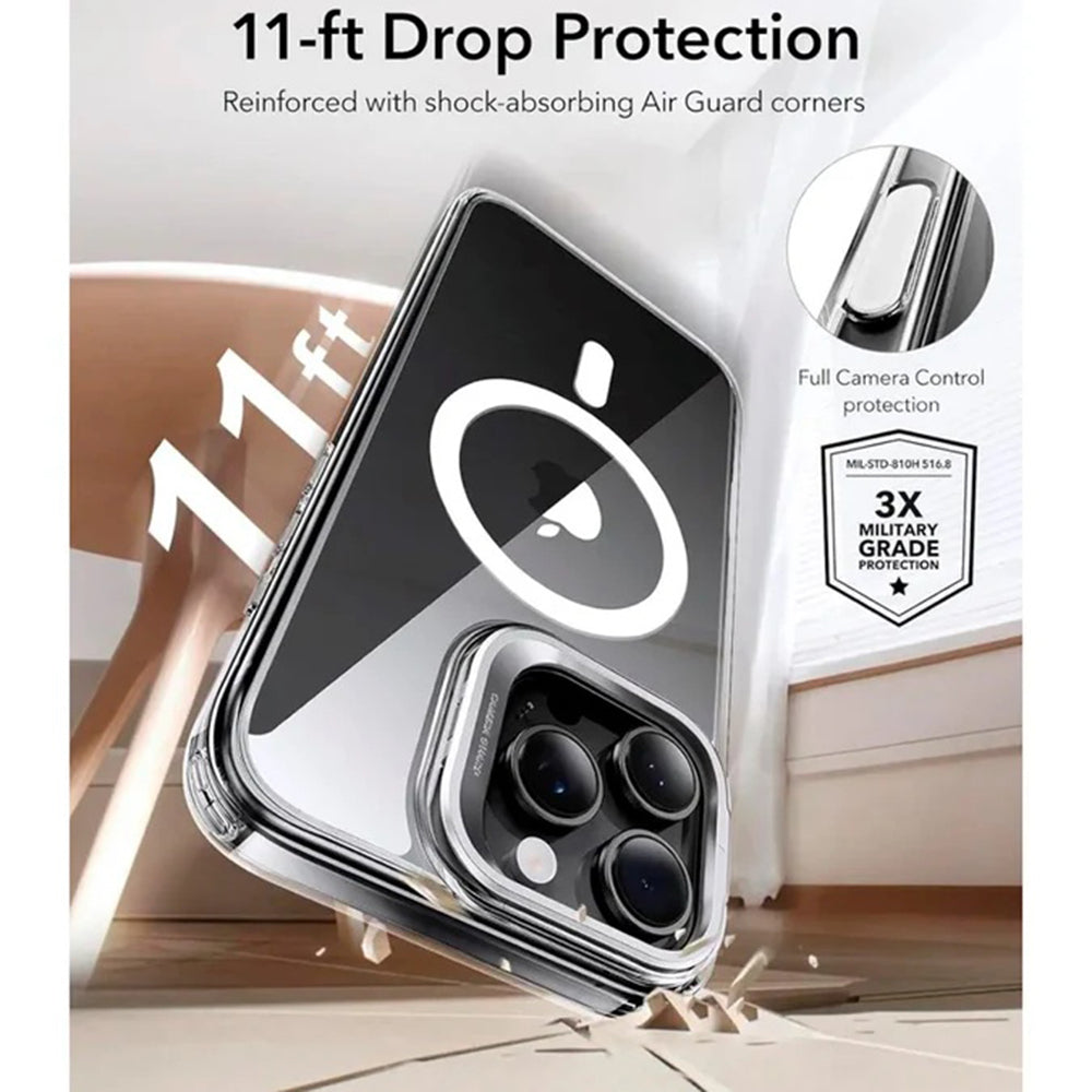 Futrola MagSafe za Apple iPhone 16 Pro Max, ESR, Classic Hybrid Kickstand Slide, Providna