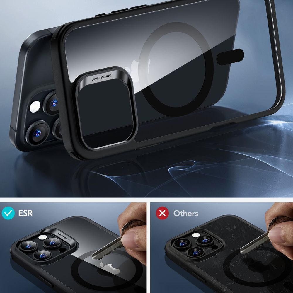 Futrola MagSafe za Apple iPhone 16 Pro Max, ESR, Classic Hybrid sa zaštitnikom ekrana, Crna Transparentna