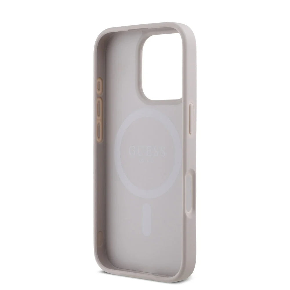 Futrola MagSafe za Apple iPhone 16 Pro Max, Guess, 4G Classic, Roze