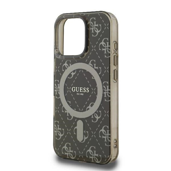 Futrola MagSafe za Apple iPhone 16 Pro Max, Guess, IML 4G Background, Braon