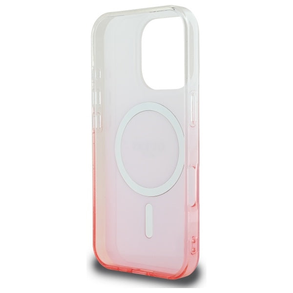 Futrola MagSafe za Apple iPhone 16 Pro Max, Guess, IML Glitter Gradient, Roze