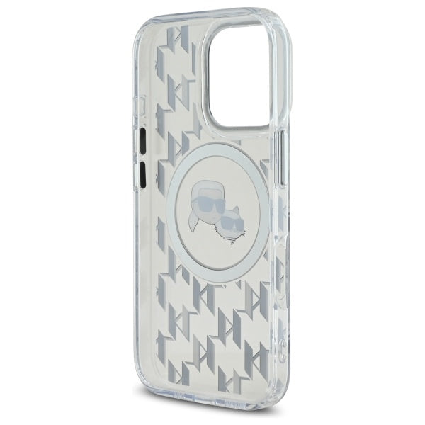 Futrola MagSafe za Apple iPhone 16 Pro Max, Karl Lagerfeld, IML Monogram Karl & Choupette's Heads, Transparentna