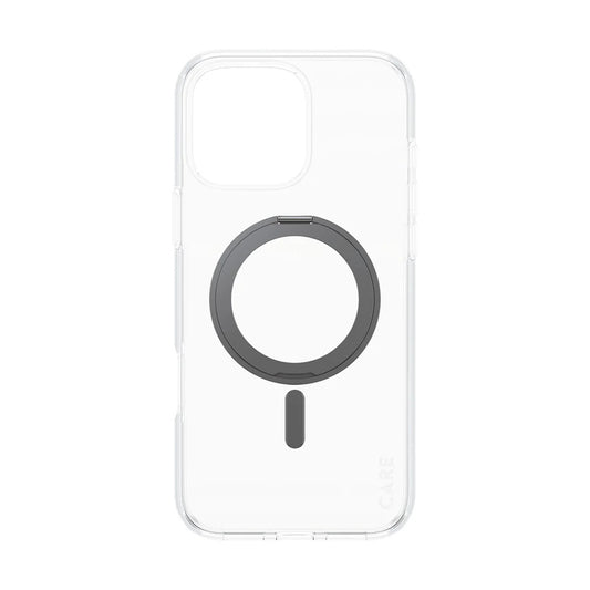 Futrola MagSafe za Apple iPhone 16 Pro Max, PanzerGlass, sa opcijom postolja, Crna Transparentna