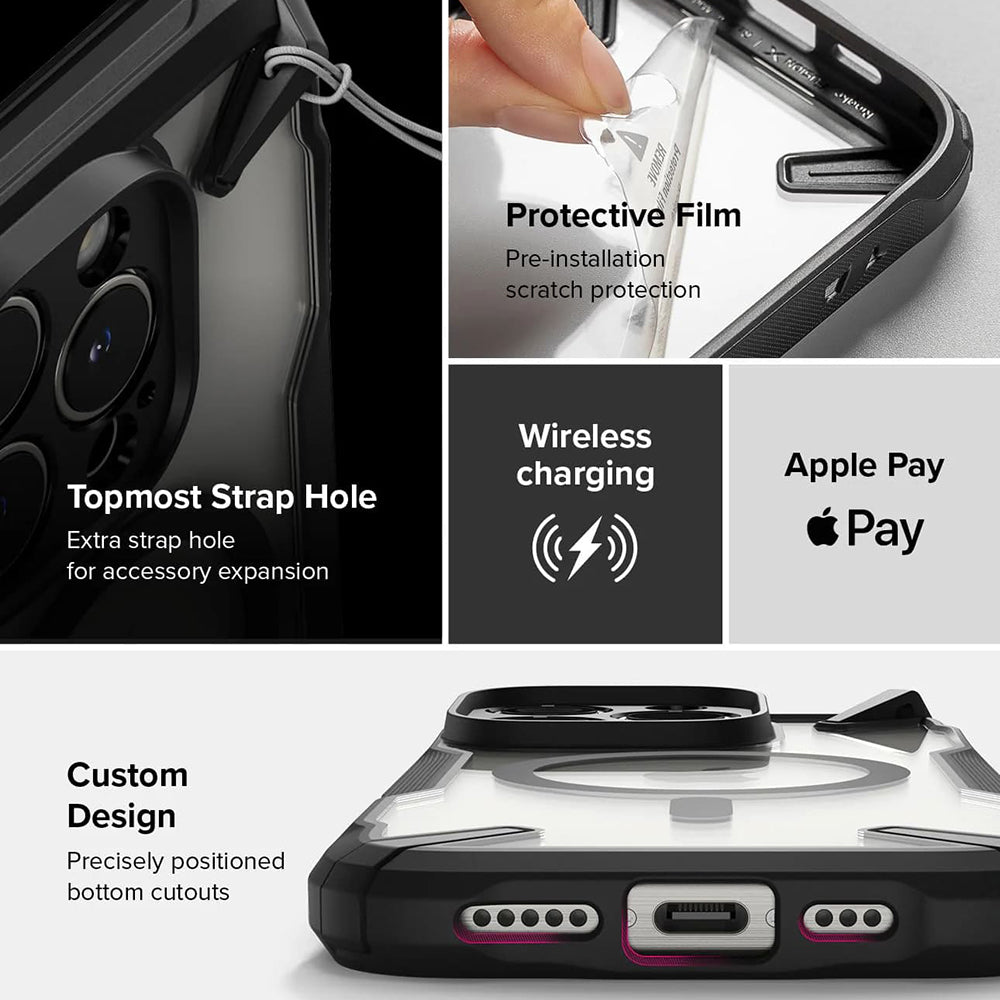 Futrola MagSafe za Apple iPhone 16 Pro Max, Ringke, Fusion X, Crna