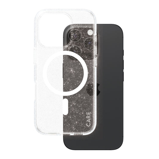 Futrola MagSafe za Apple iPhone 16 Pro, PanzerGlass, Care Urban Combat Star Lit, Transparentna Bela