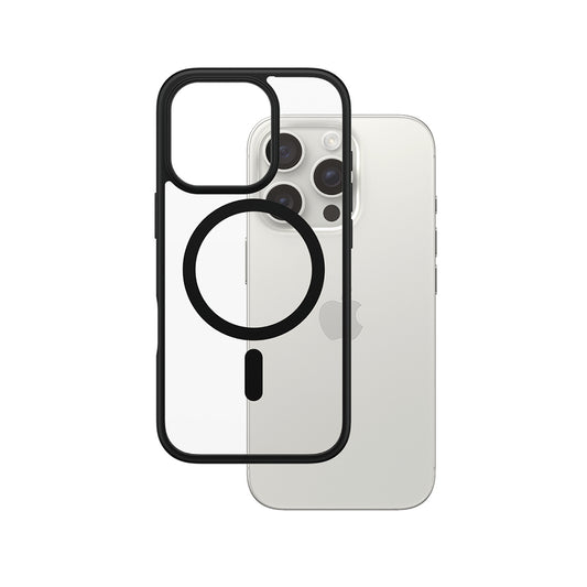 Futrola MagSafe za Apple iPhone 16 Pro, PanzerGlass, Frame, Crna Transparentna