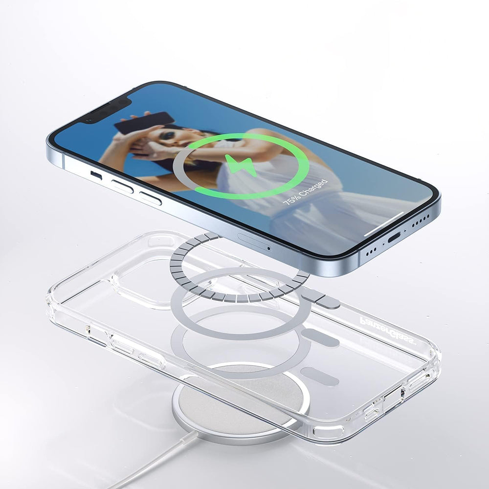 Futrola MagSafe za Apple iPhone 16 Pro, PanzerGlass, HardCase, Bela Transparentna