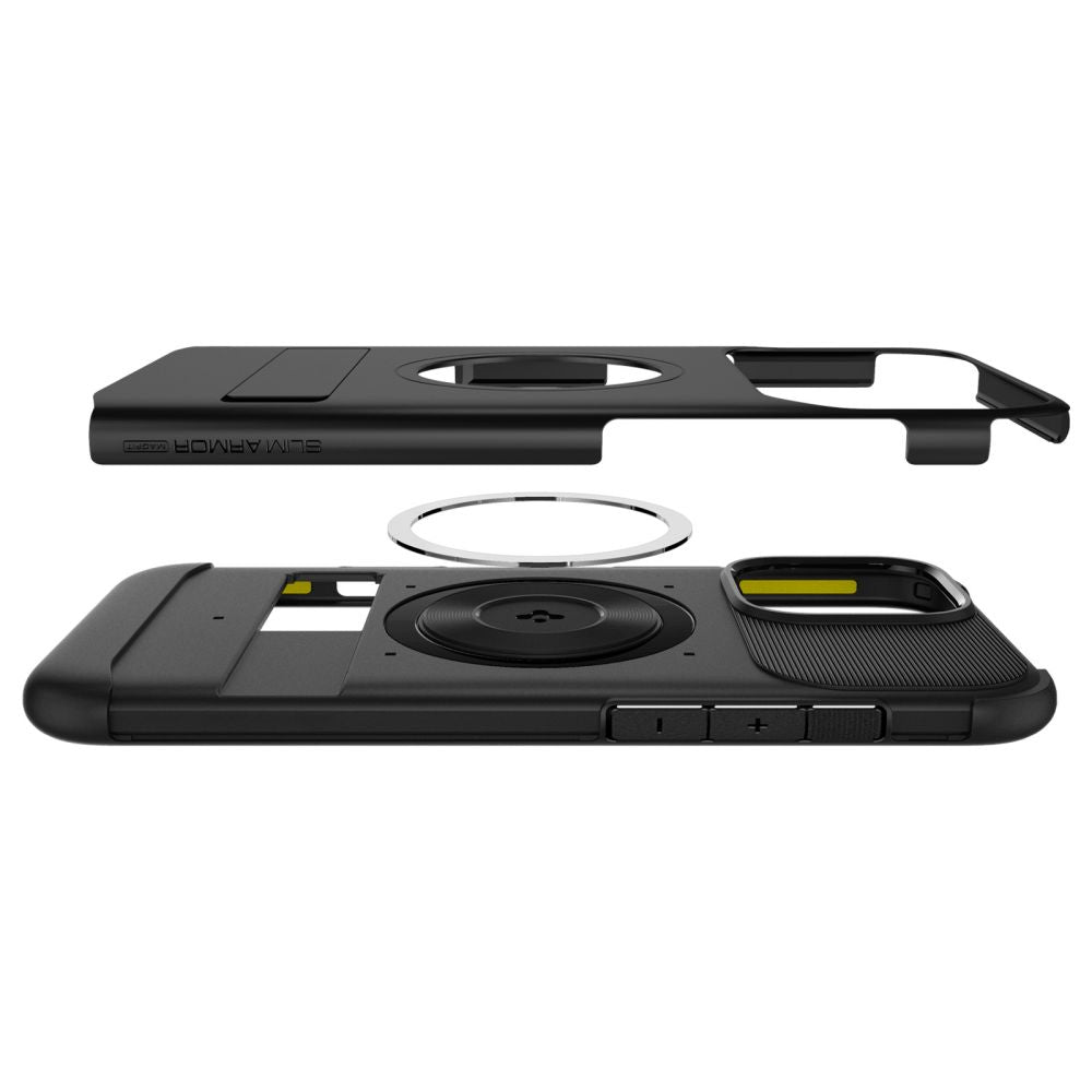 Husa MagSafe za Apple iPhone 16 Pro, Spigen, Slim Armor, Crna ACS08164