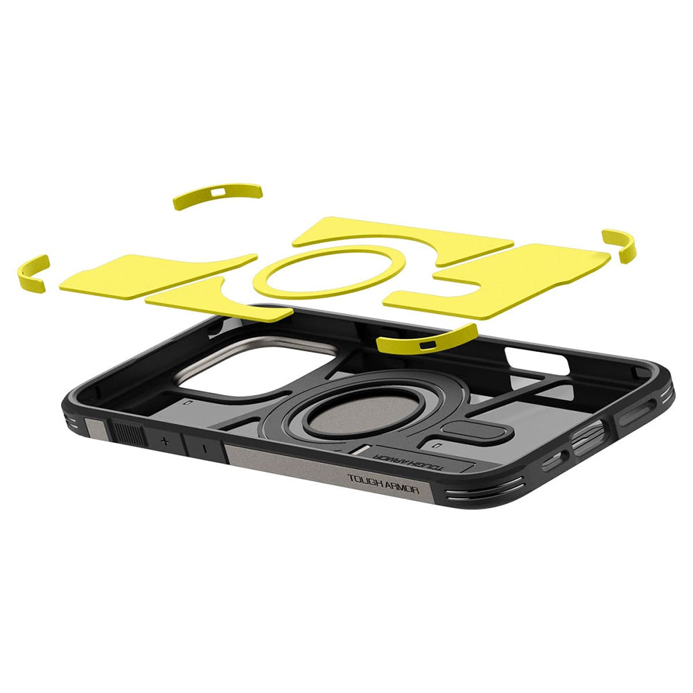 Futrola MagSafe za Apple iPhone 16 Pro, Spigen, Tough Armor, Siva ACS08145
