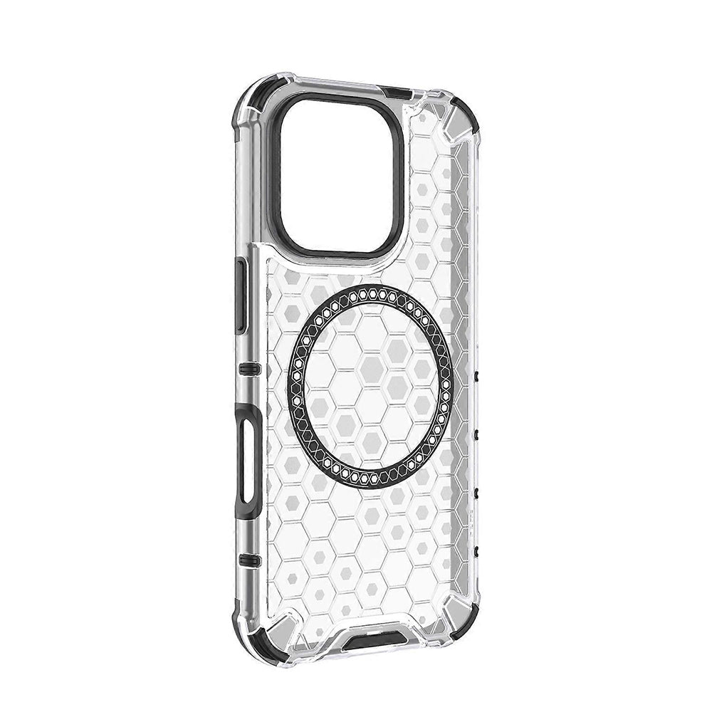 MagSafe futrola za Apple iPhone 16 Pro, Techsuit, HoneyComb Shield, Bela