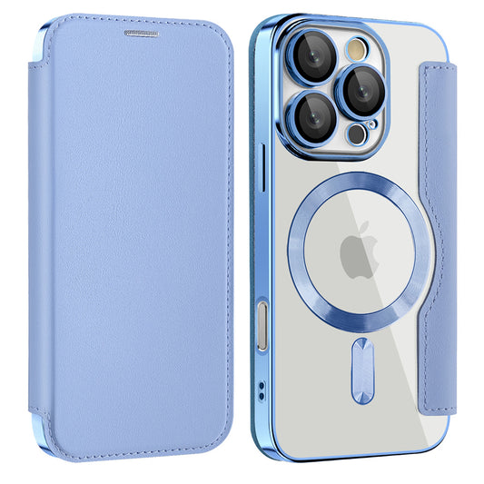 MagSafe futrola za Apple iPhone 16 Pro, Techsuit, SmartMag Book, Plava