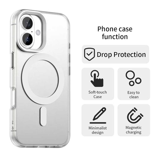 MagSafe futrola za Apple iPhone 16, Techsuit, CandyCase, Bela