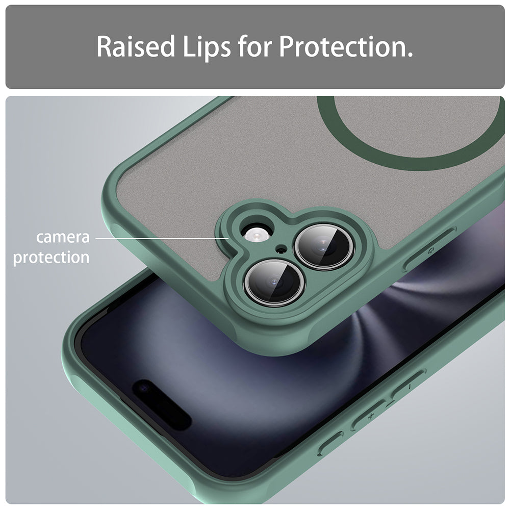 MagSafe futrola za Apple iPhone 16, Techsuit, HaloFrost II, Zelena