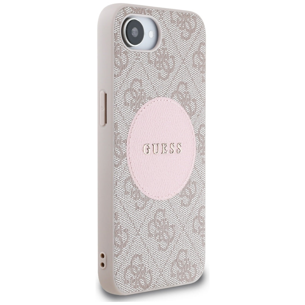 Futrola MagSafe za Apple iPhone 17e / 16e, Guess, 4G Circle Classic Logo, Roze