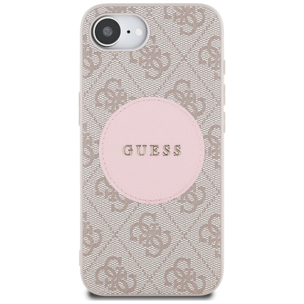 Futrola MagSafe za Apple iPhone 17e / 16e, Guess, 4G Circle Classic Logo, Roze