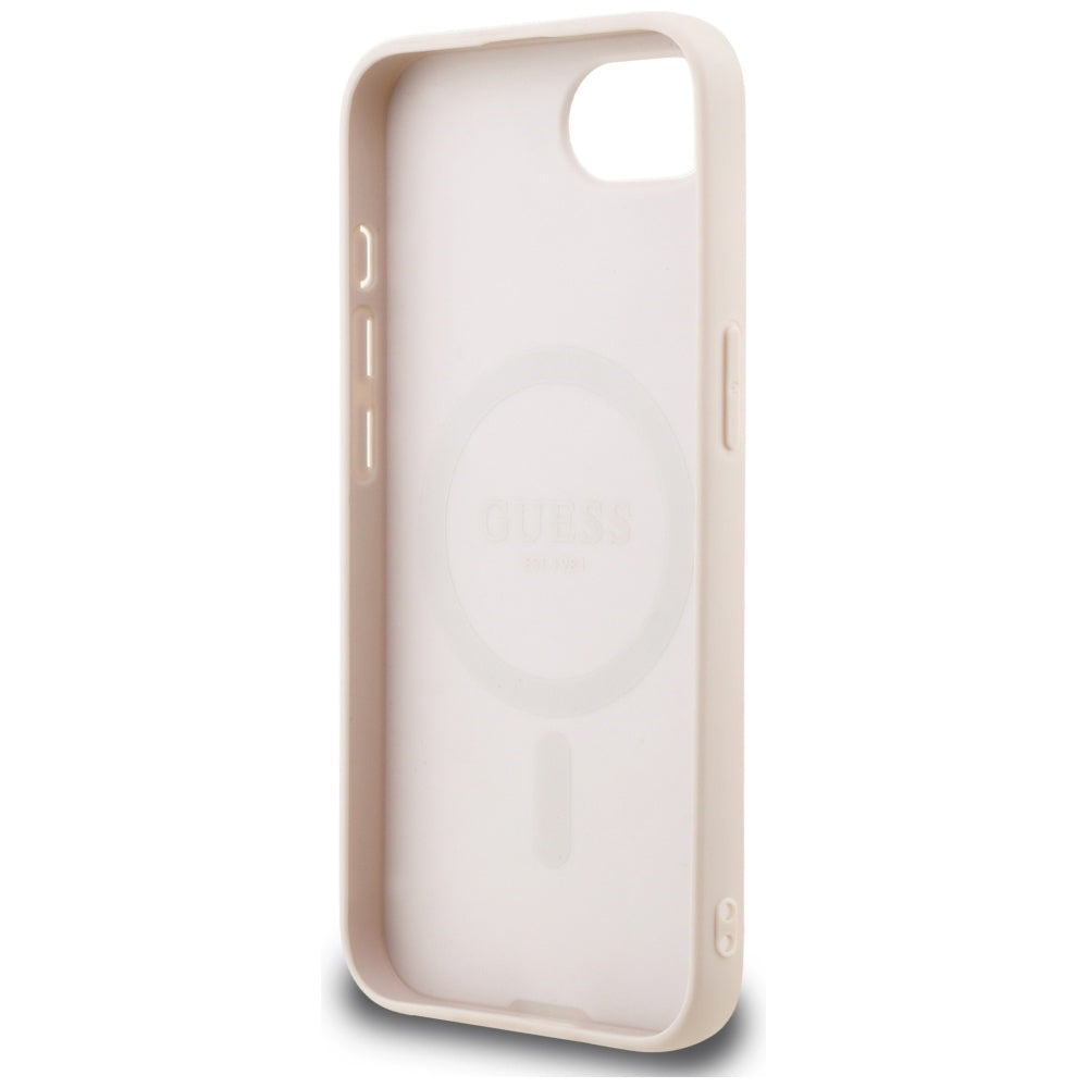 Futrola MagSafe za Apple iPhone 17e / 16e, Guess, 4G Classic, Roze