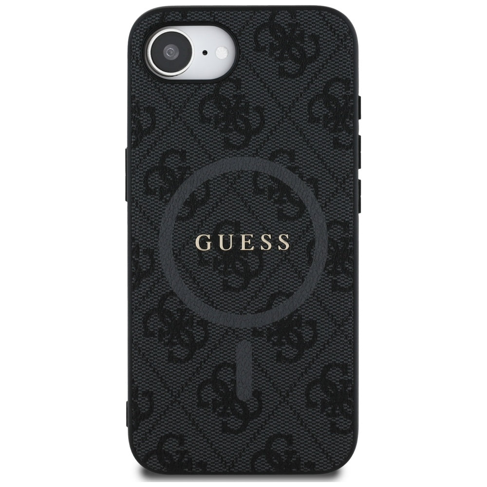 Futrola MagSafe za Apple iPhone 17e / 16e, Guess, 4G Ring Classic Logo, Crna