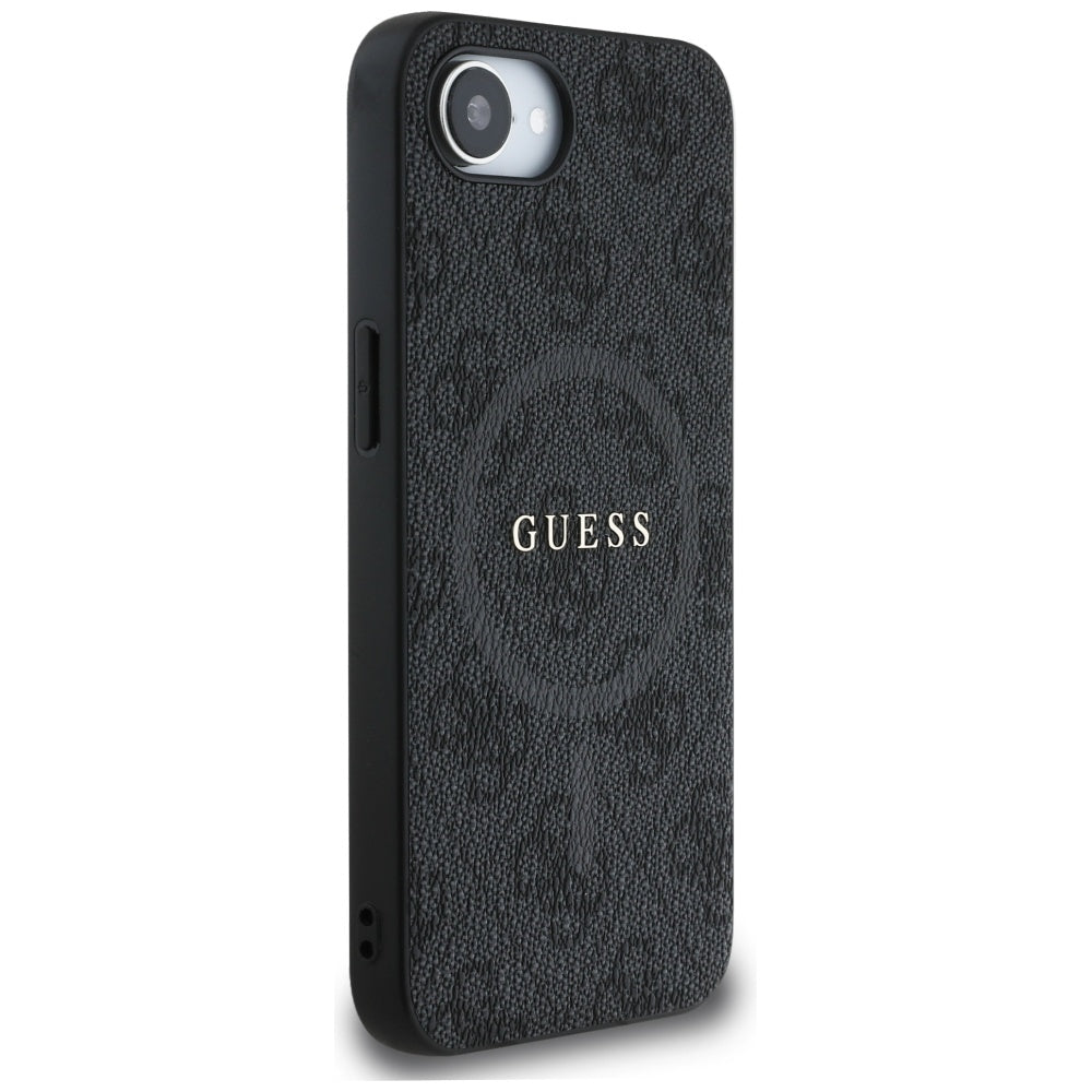 Futrola MagSafe za Apple iPhone 17e / 16e, Guess, 4G Ring Classic Logo, Crna