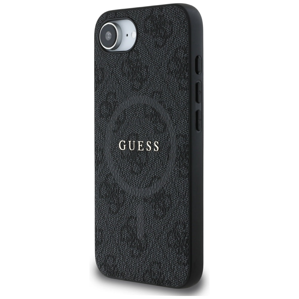 Futrola MagSafe za Apple iPhone 17e / 16e, Guess, 4G Ring Classic Logo, Crna