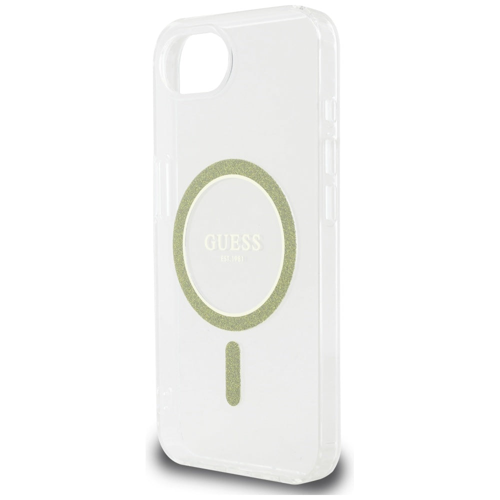 Futrola MagSafe za Apple iPhone 17e / 16e, Guess, IML Glitter Circle, Transparentna