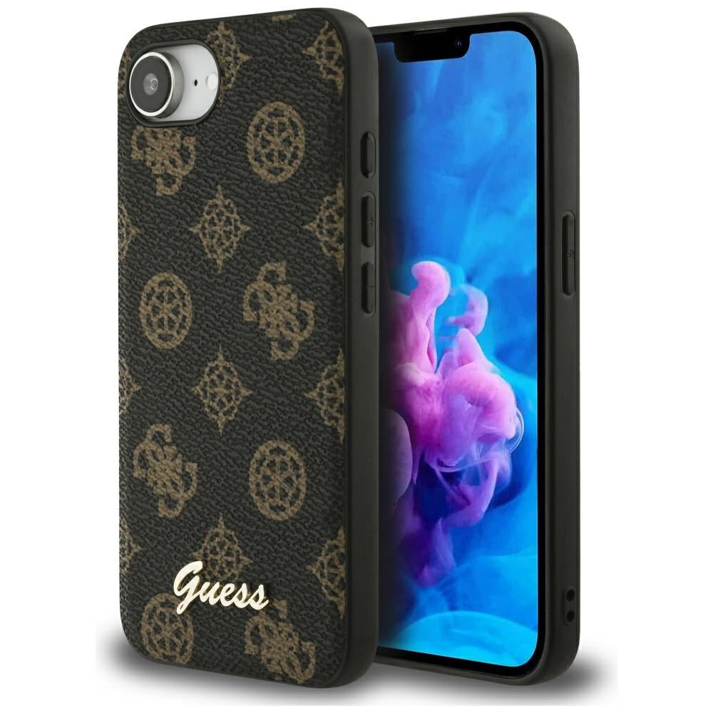 Futrola MagSafe za Apple iPhone 17e / 16e, Guess, Peony Script, Crna