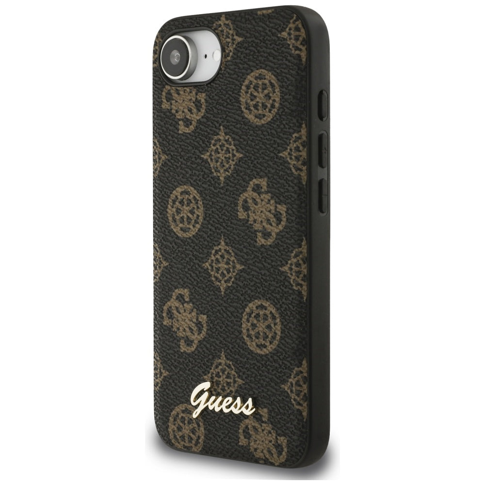 Futrola MagSafe za Apple iPhone 17e / 16e, Guess, Peony Script, Crna