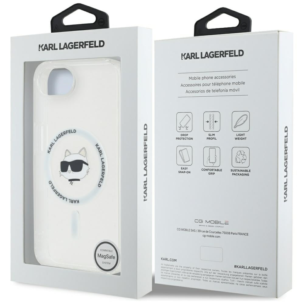 Futrola MagSafe za Apple iPhone 17e / 16e, Karl Lagerfeld, IML Choupette's Head, Bela