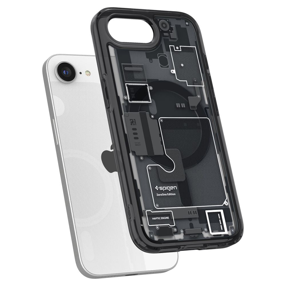 Futrola MagSafe za Apple iPhone 17e / 16e, Spigen, Ultra Hybrid Zero One, Crna