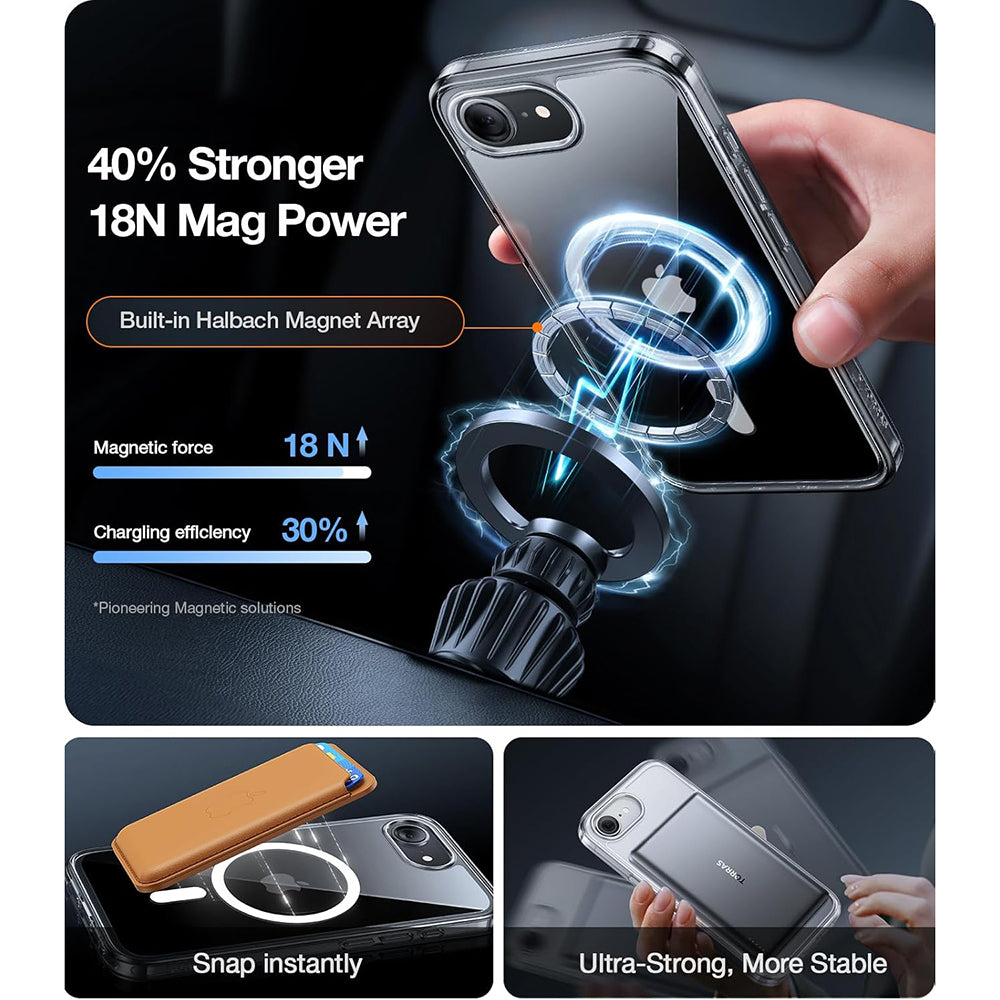 Futrola MagSafe za Apple iPhone 17e / 16e, Torras, Guardian, Transparentna